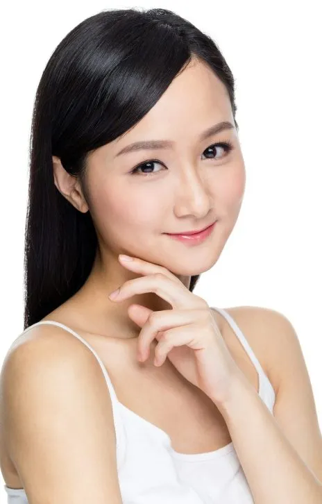 Young Asian woman with beautiful face and clear skin
